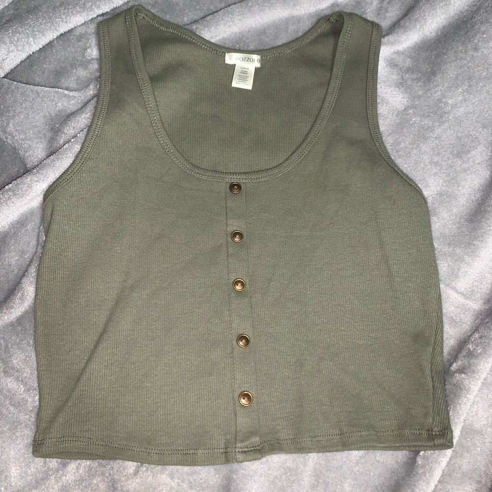 Green Tank top/Crop top